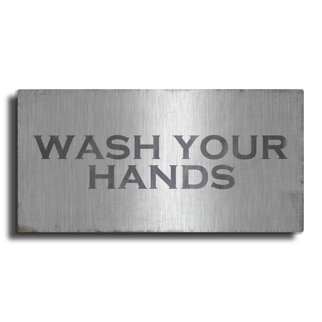 'Wash Your Hands' by Linda Woods – Metal Wall Art