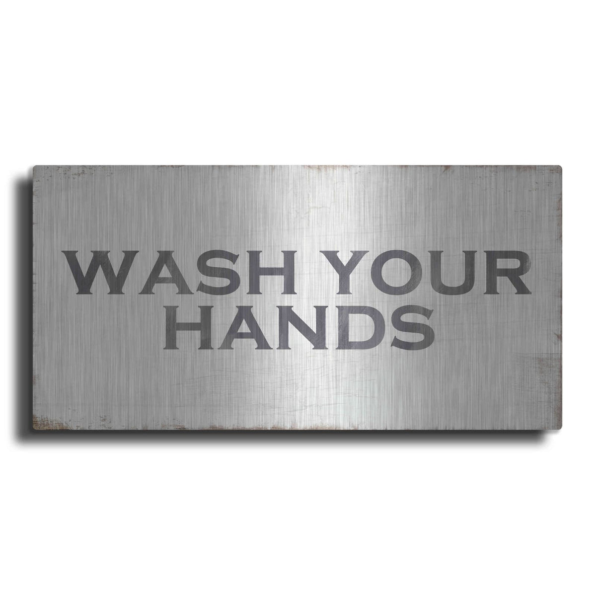 'Wash Your Hands' by Linda Woods – Metal Wall Art