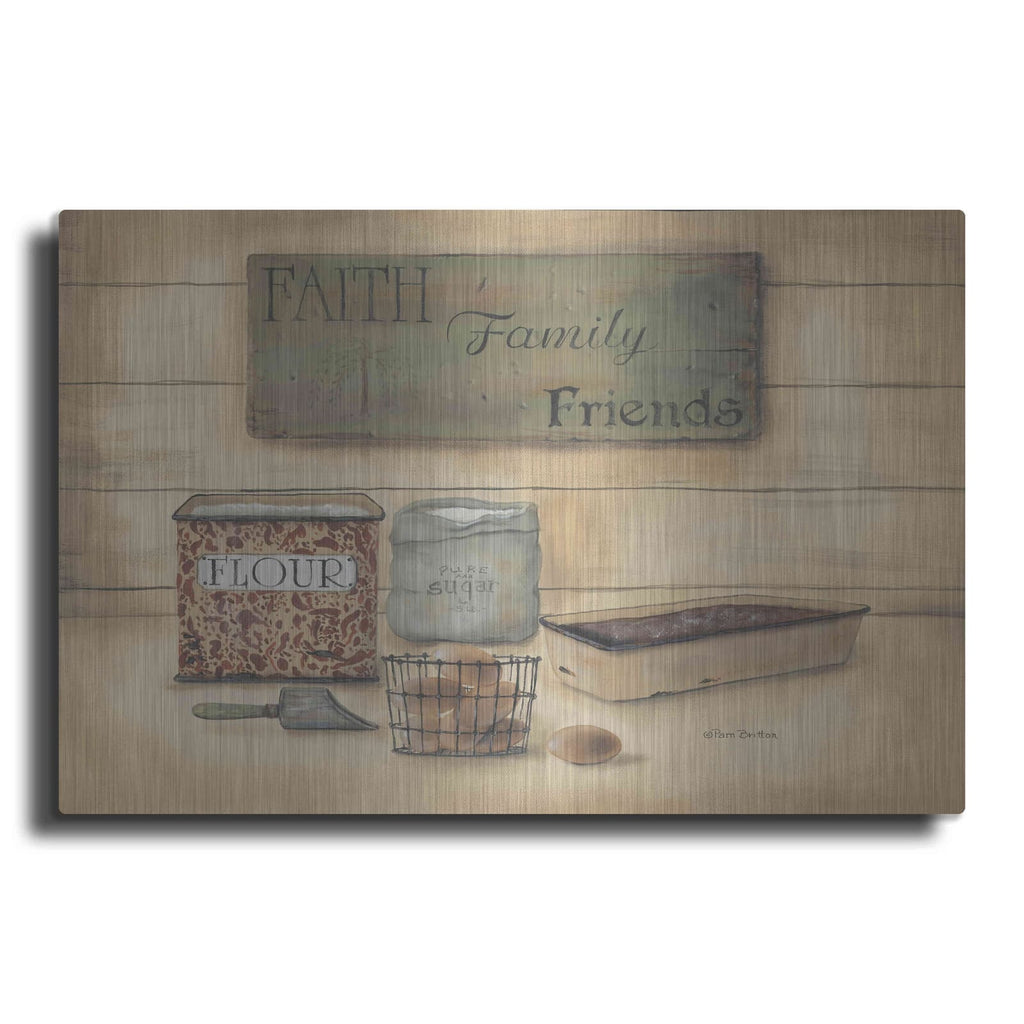 'Faith Family Friends' by Pam Britton – Metal Wall Art