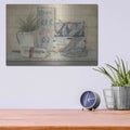 'Blue Crab Fest' by Pam Britton – Metal Wall Art, 16x12 room view