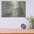 'Blue Crab Cafe' by Pam Britton – Metal Wall Art, 16x12 room view