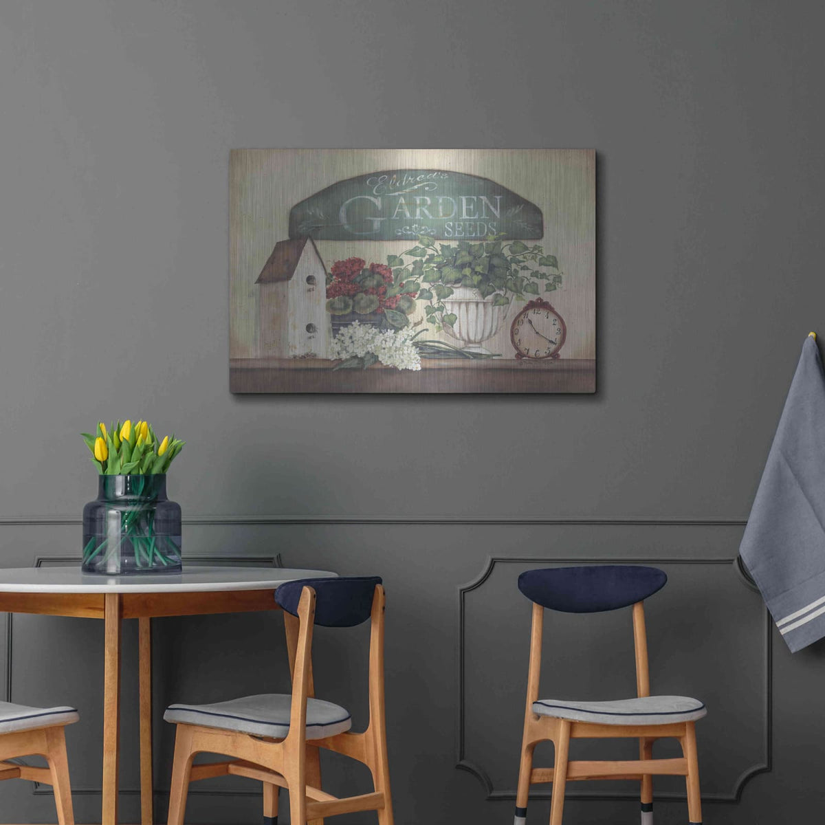 'Eldred's Garden' by Pam Britton – Metal Wall Art, 36x24 room view