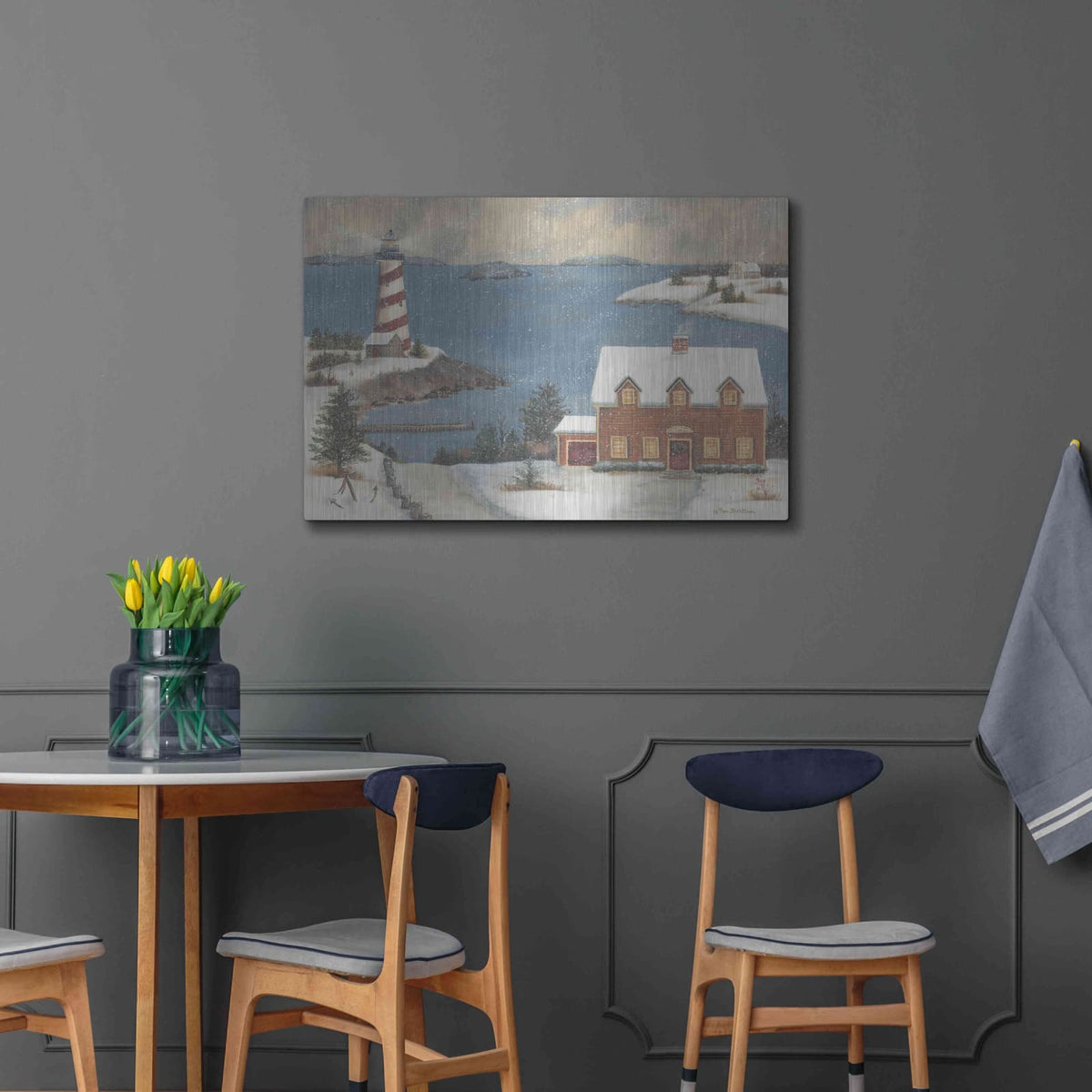 'Candy Cane Bay' by Pam Britton – Metal Wall Art, 36x24 room view