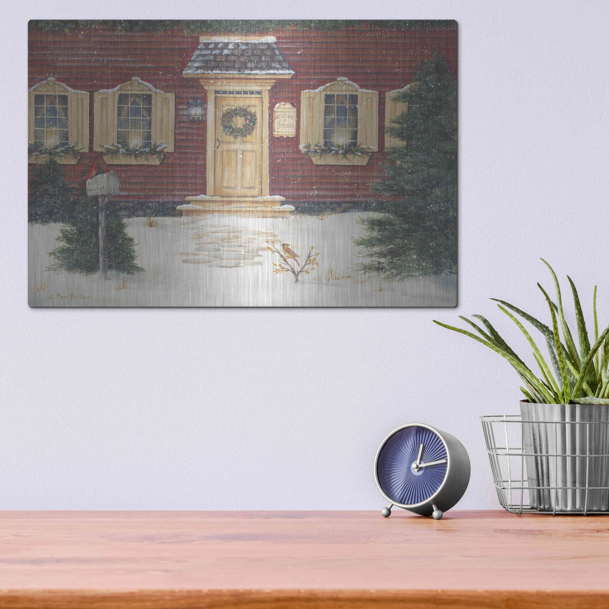 'A New England Welcome' by Pam Britton – Metal Wall Art, 16x12 room view