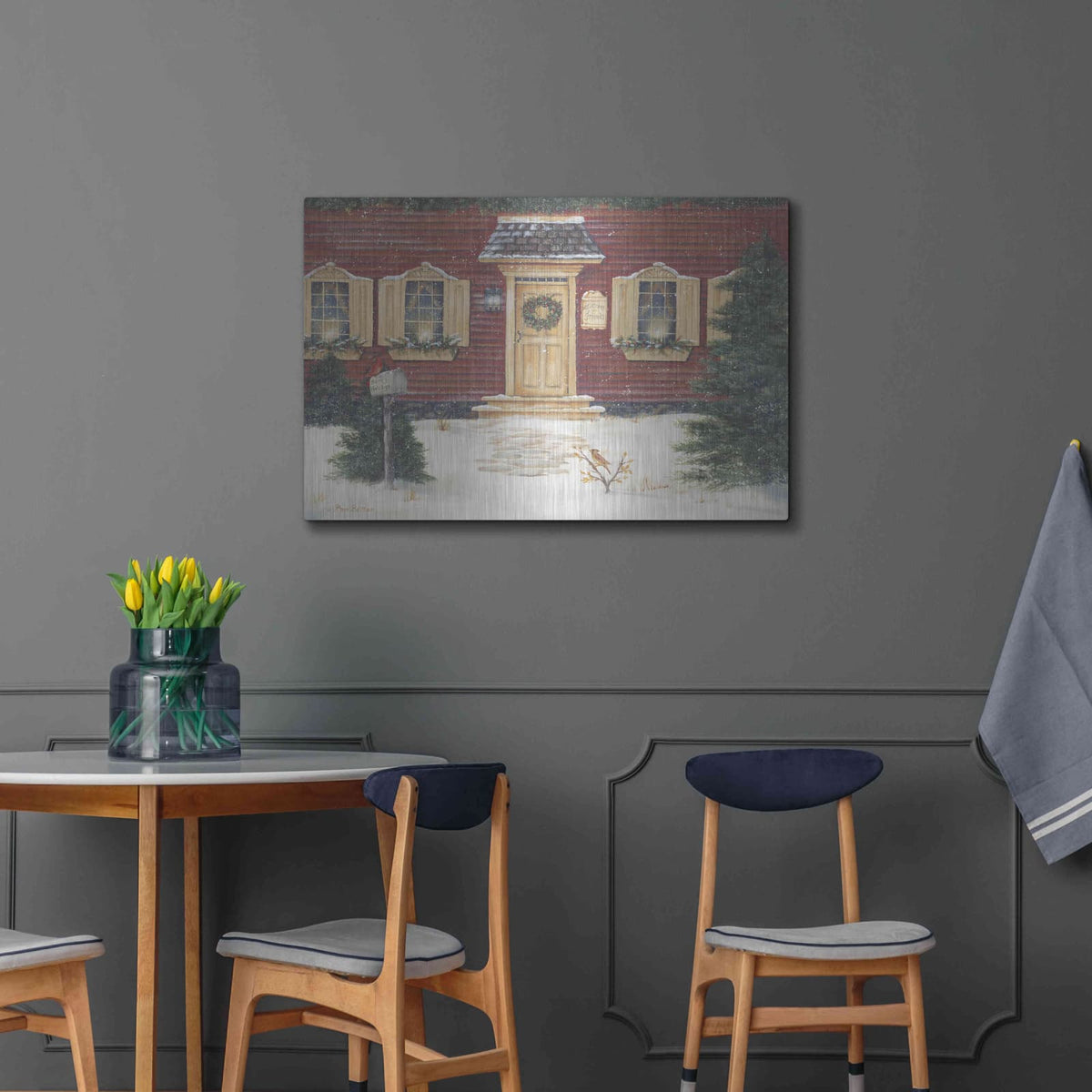 'A New England Welcome' by Pam Britton – Metal Wall Art, 36x24 room view