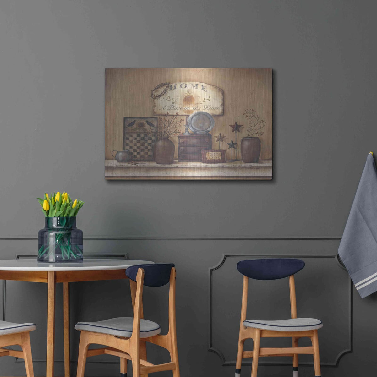 'Country Prims II' by Pam Britton – Metal Wall Art, 36x24 room view