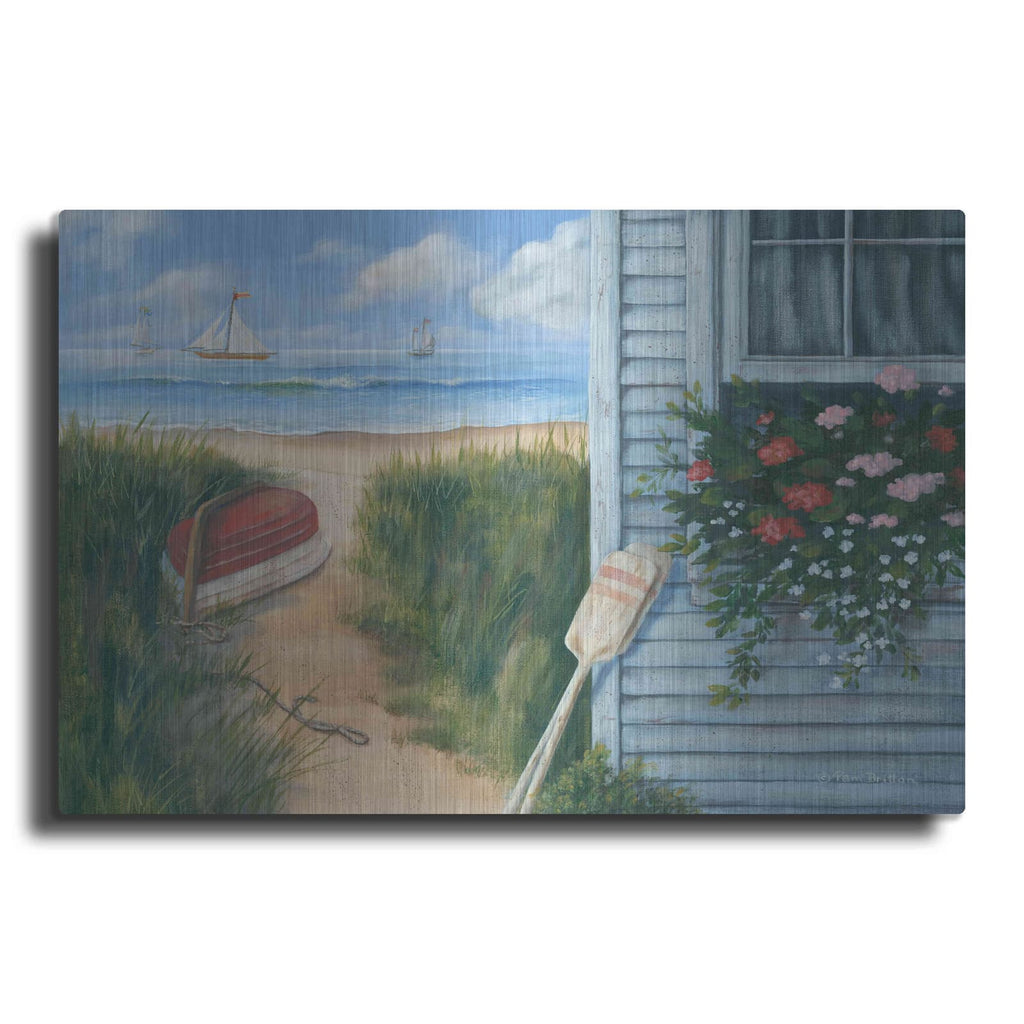 'Beach Cottage I' by Pam Britton – Metal Wall Art
