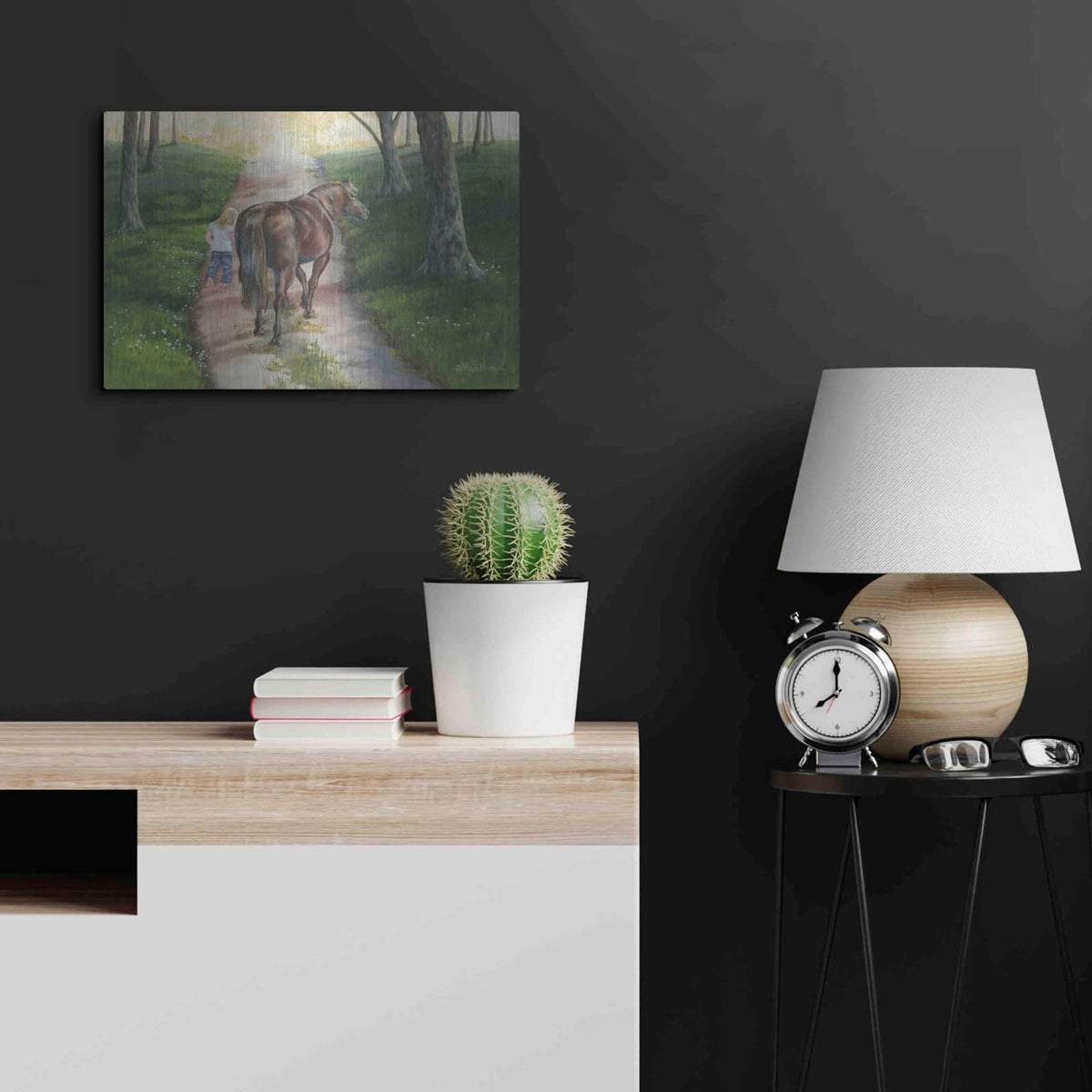 'Early Morning Stroll' by Pam Britton – Metal Wall Art, 24x16 room view