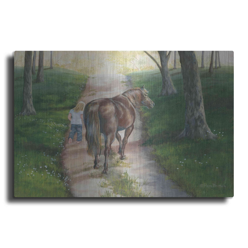 'Early Morning Stroll' by Pam Britton – Metal Wall Art