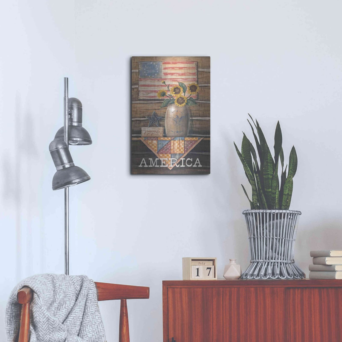 'Rustic America' by Pam Britton – Metal Wall Art, 16x24 room view