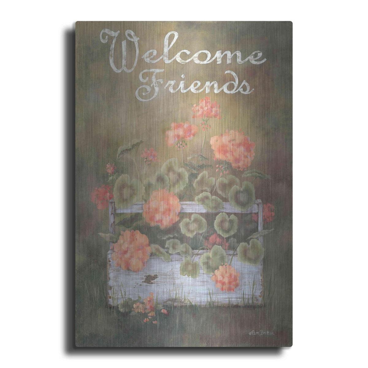 'Spring Geraniums' by Pam Britton – Metal Wall Art