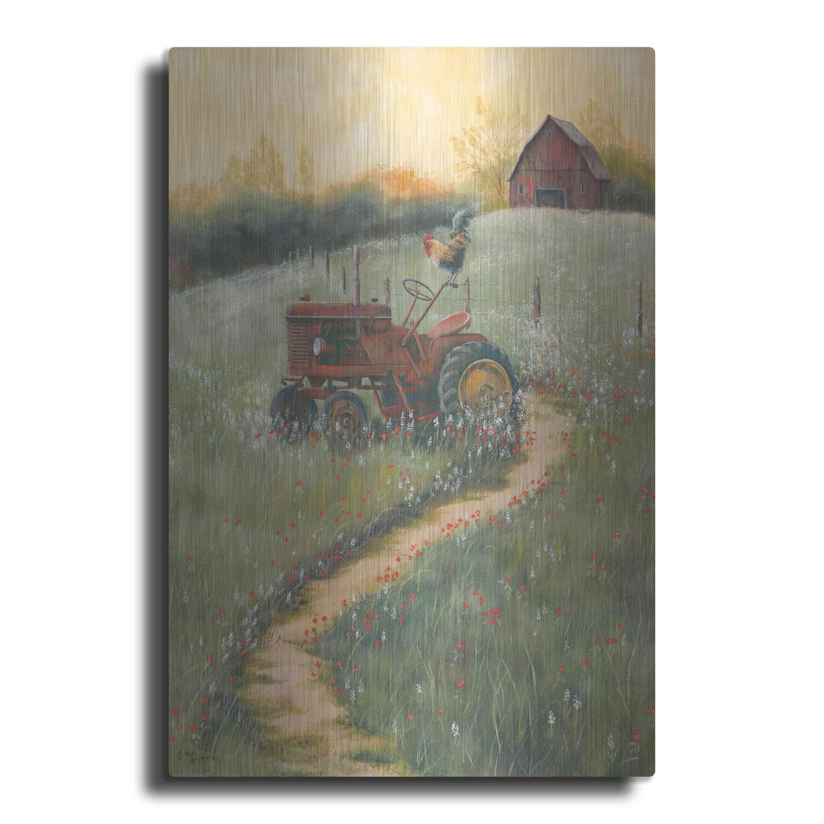 'The Old Tractor' by Pam Britton – Metal Wall Art