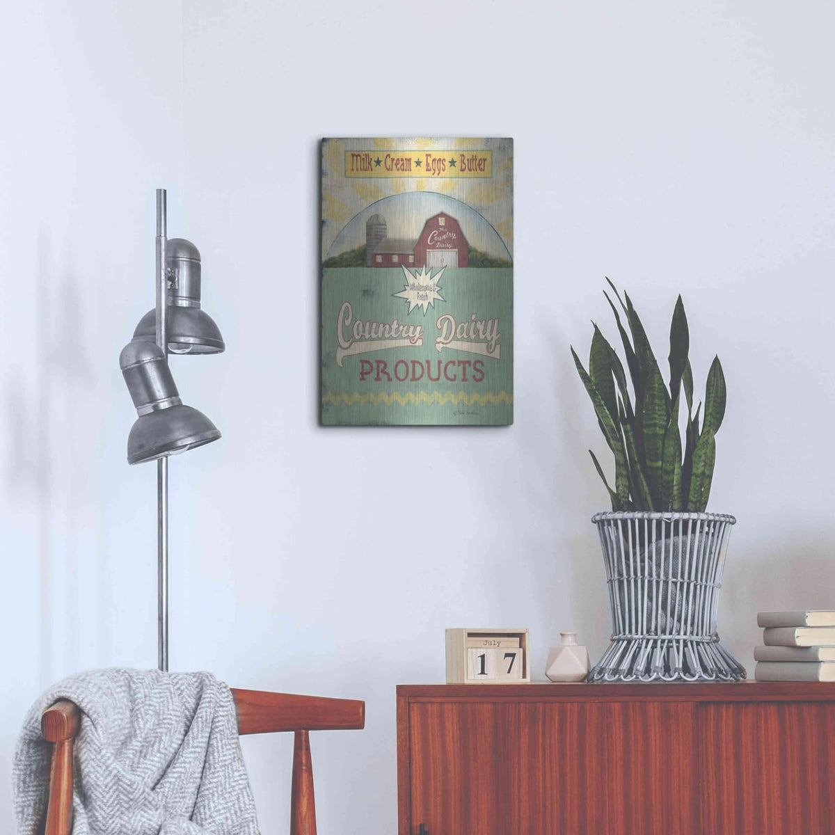 'Country Dairy' by Pam Britton – Metal Wall Art, 16x24 room view
