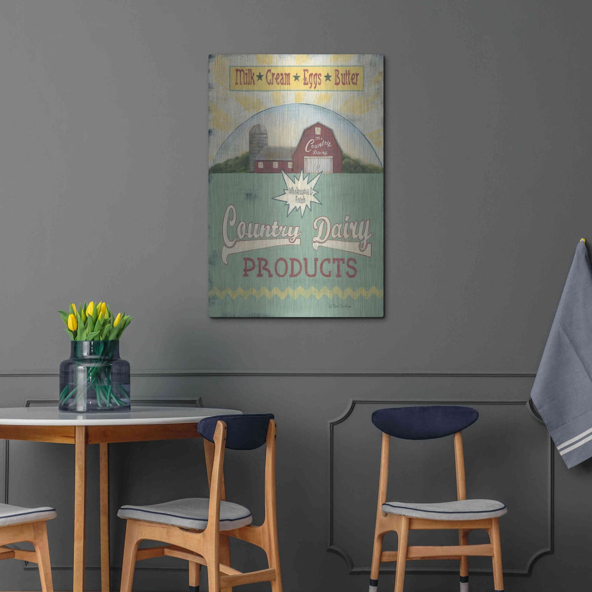 'Country Dairy' by Pam Britton – Metal Wall Art, 24x36 room view