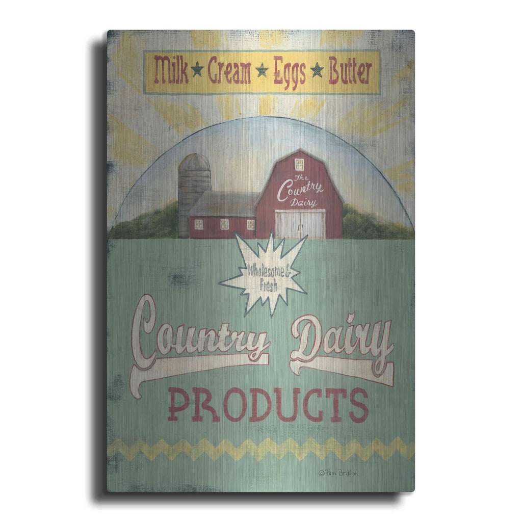 'Country Dairy' by Pam Britton – Metal Wall Art