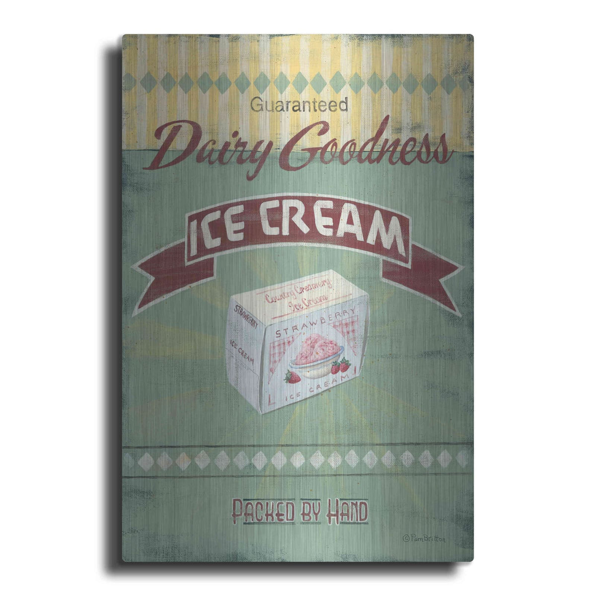 'Ice Cream' by Pam Britton – Metal Wall Art