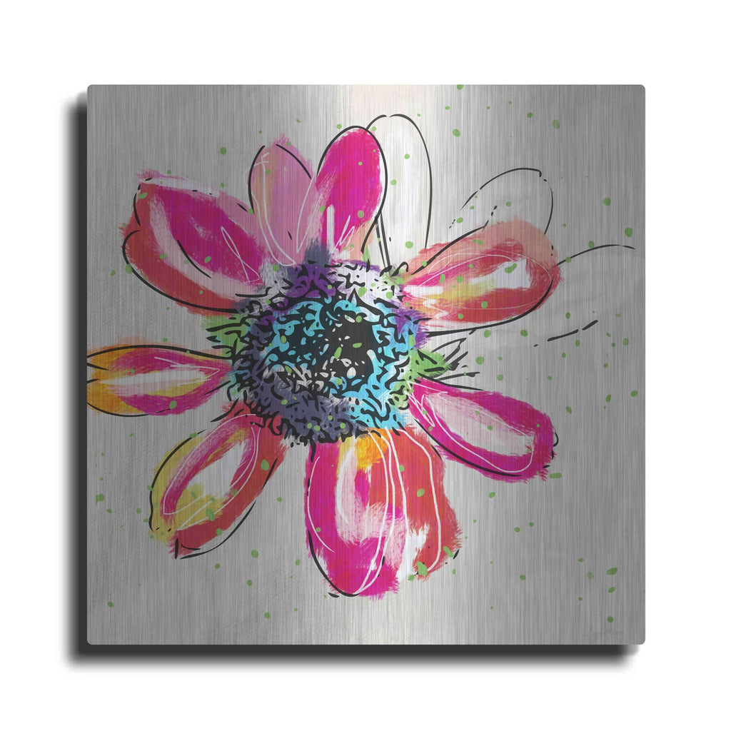 'Colorful Daisy' by Linda Woods – Metal Wall Art