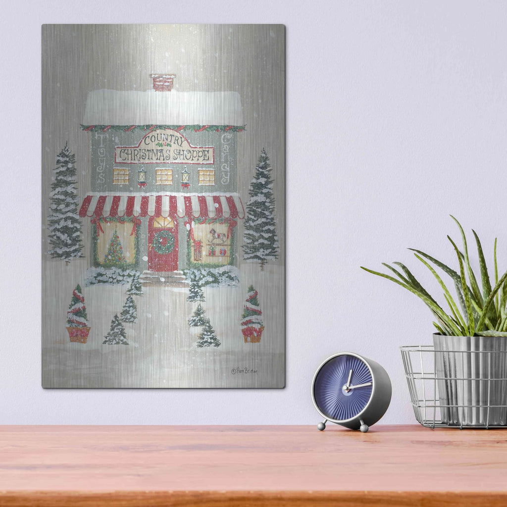 'Country Christmas Shoppe' by Pam Britton – Metal Wall Art, 12x16 room view