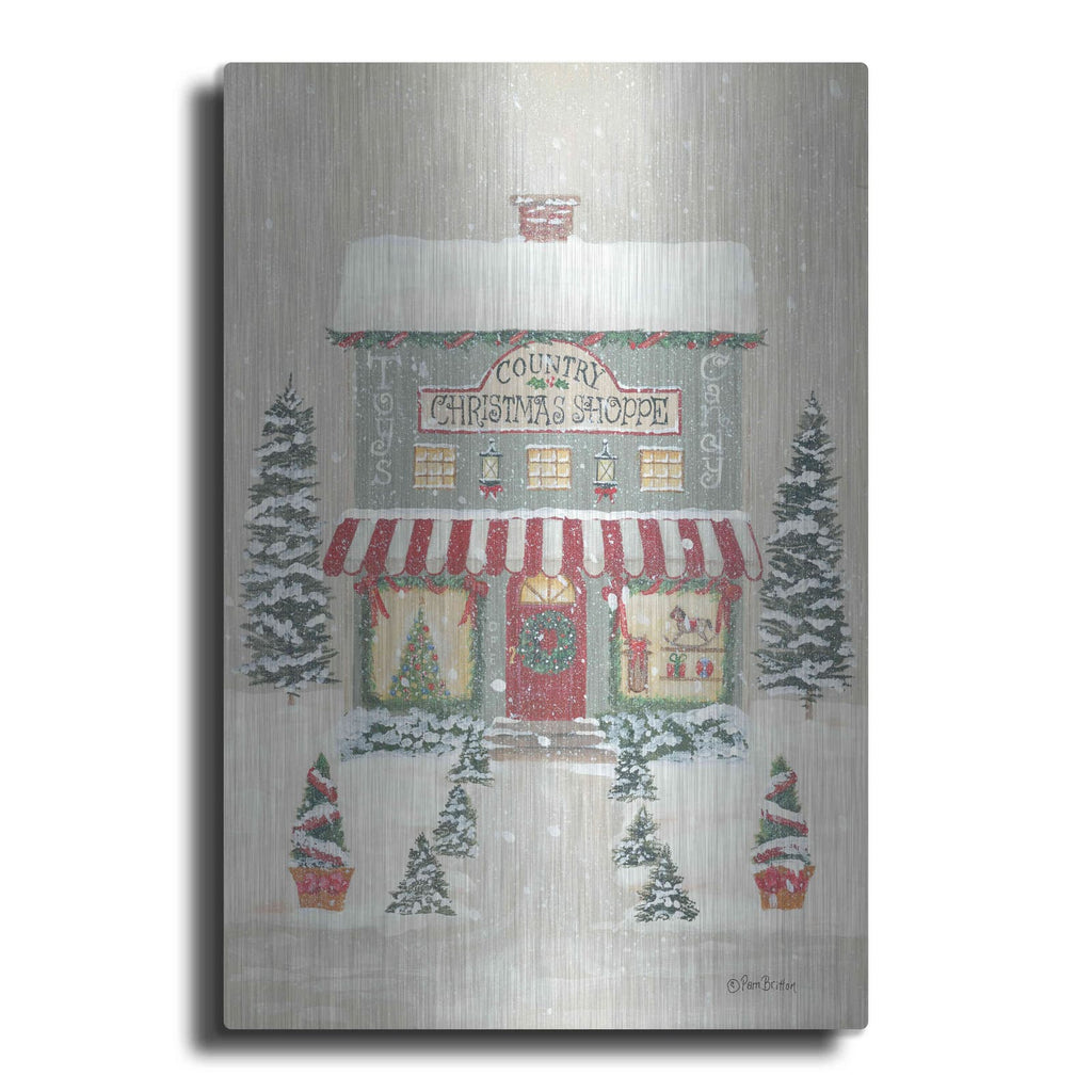 'Country Christmas Shoppe' by Pam Britton – Metal Wall Art