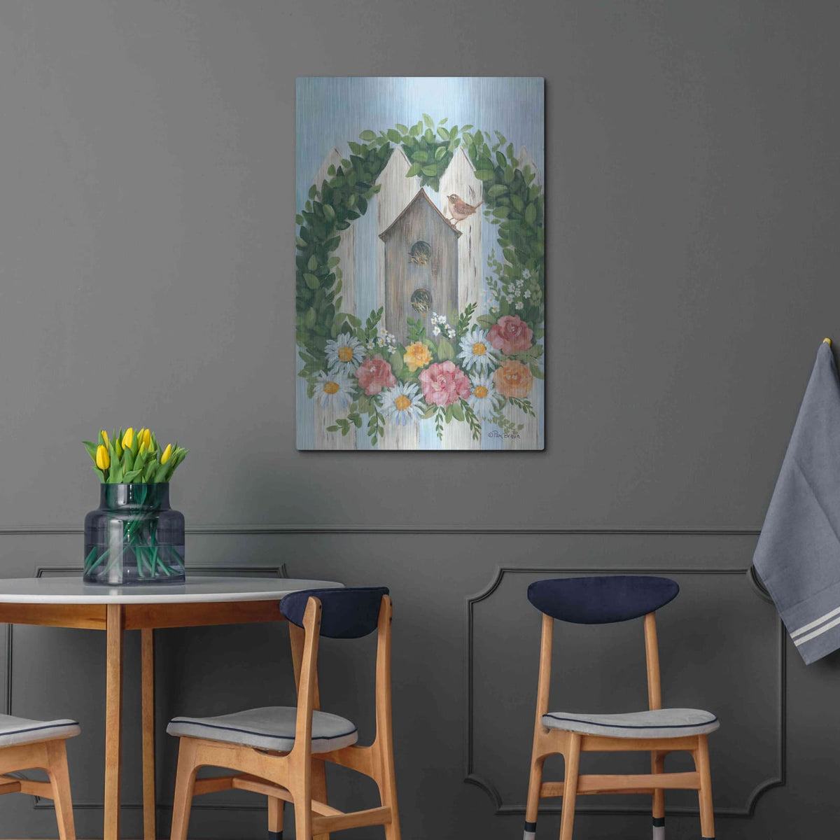 'A Spring Welcome' by Pam Britton – Metal Wall Art, 24x36 room view