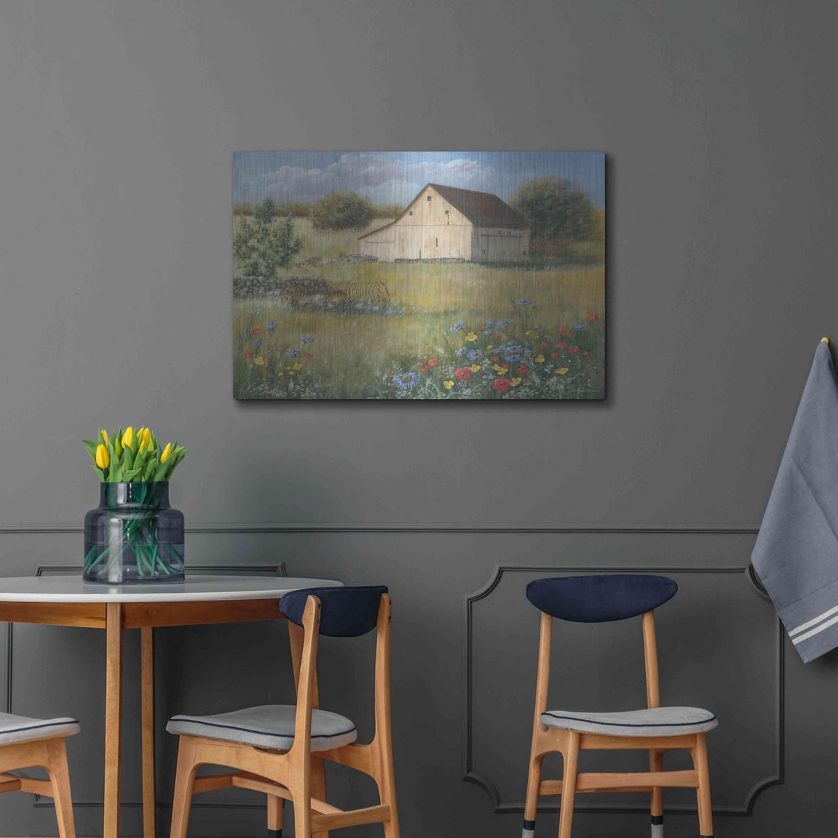 'Country Wildflowers I' by Pam Britton – Metal Wall Art, 36x24 room view