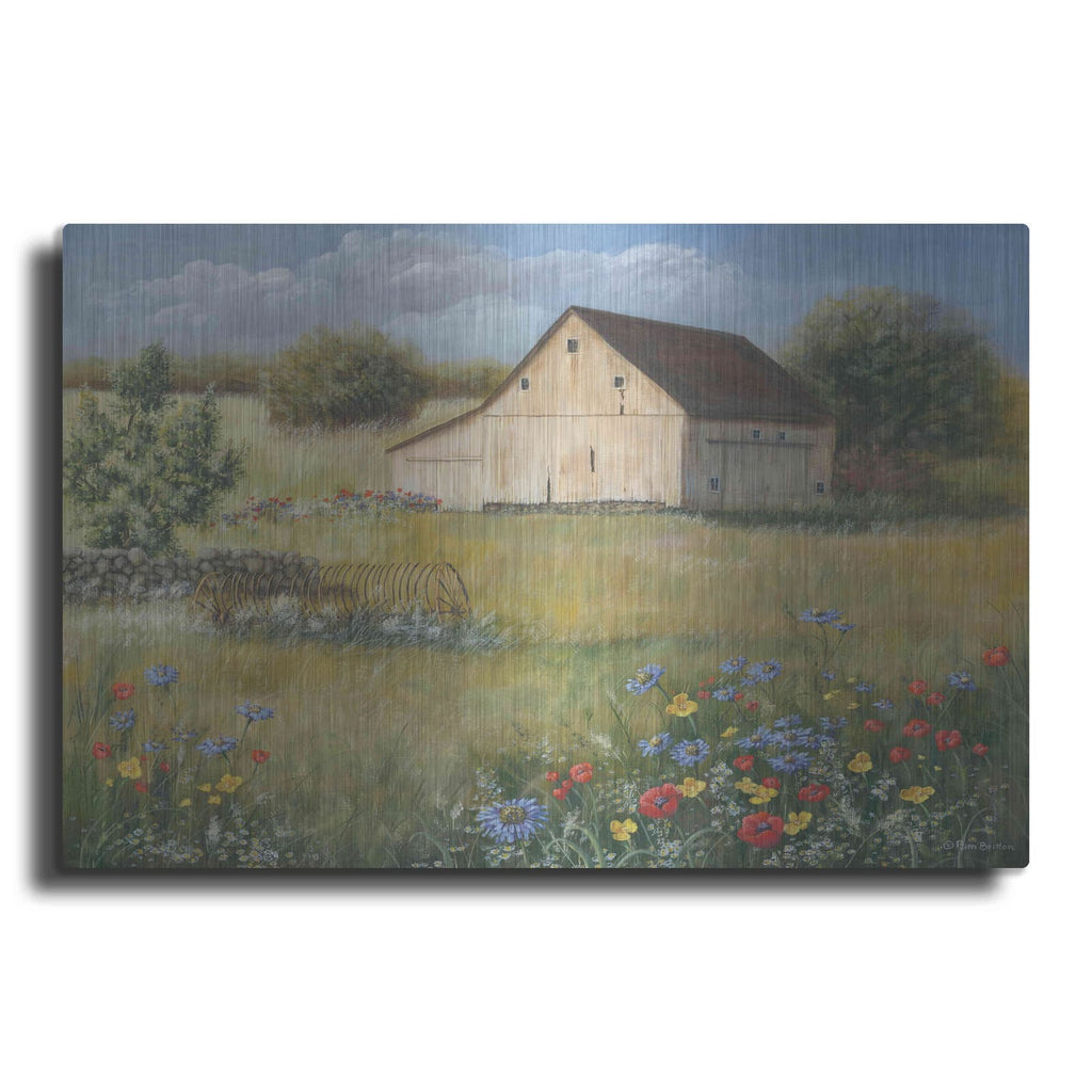 'Country Wildflowers I' by Pam Britton – Metal Wall Art