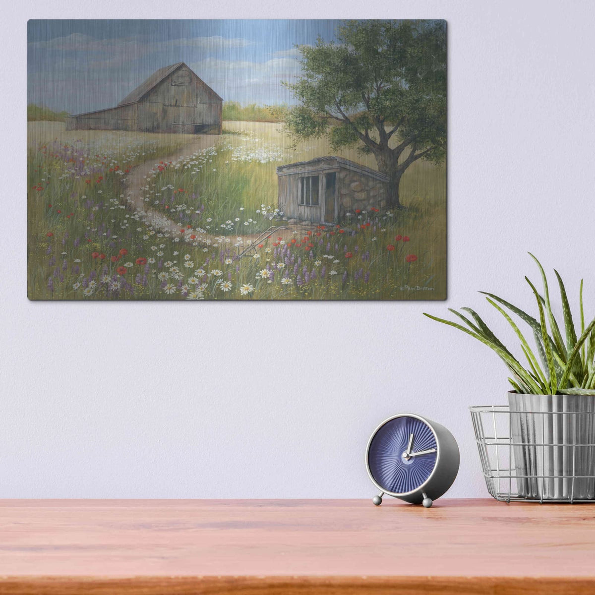 'Country Wildflowers II' by Pam Britton – Metal Wall Art, 16x12 room view