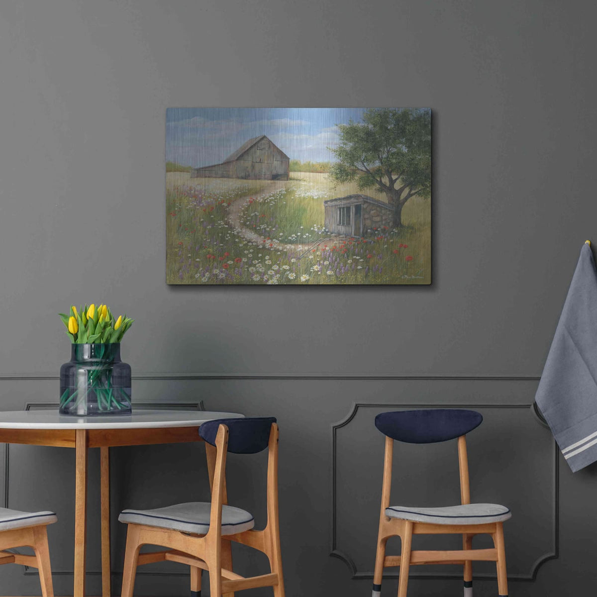 'Country Wildflowers II' by Pam Britton – Metal Wall Art, 36x24 room view
