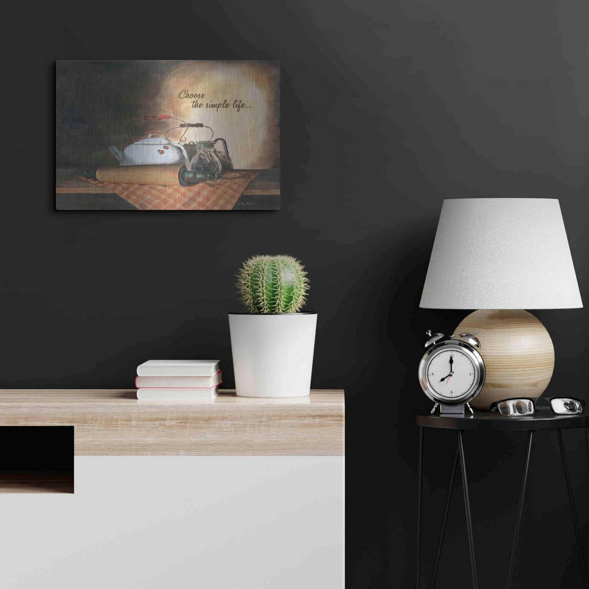 'Choose the Simple Life' by Pam Britton – Metal Wall Art, 24x16 room view