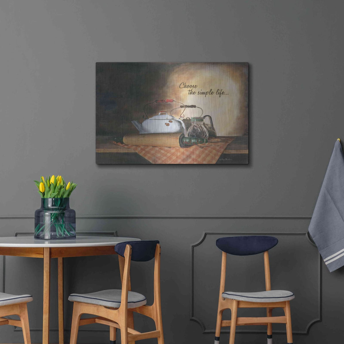 'Choose the Simple Life' by Pam Britton – Metal Wall Art, 36x24 room view