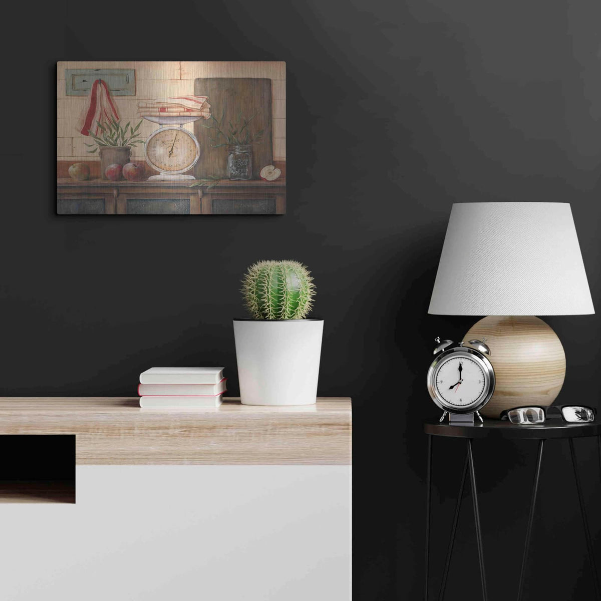 'Apples and Tea Towels I' by Pam Britton – Metal Wall Art, 24x16 room view