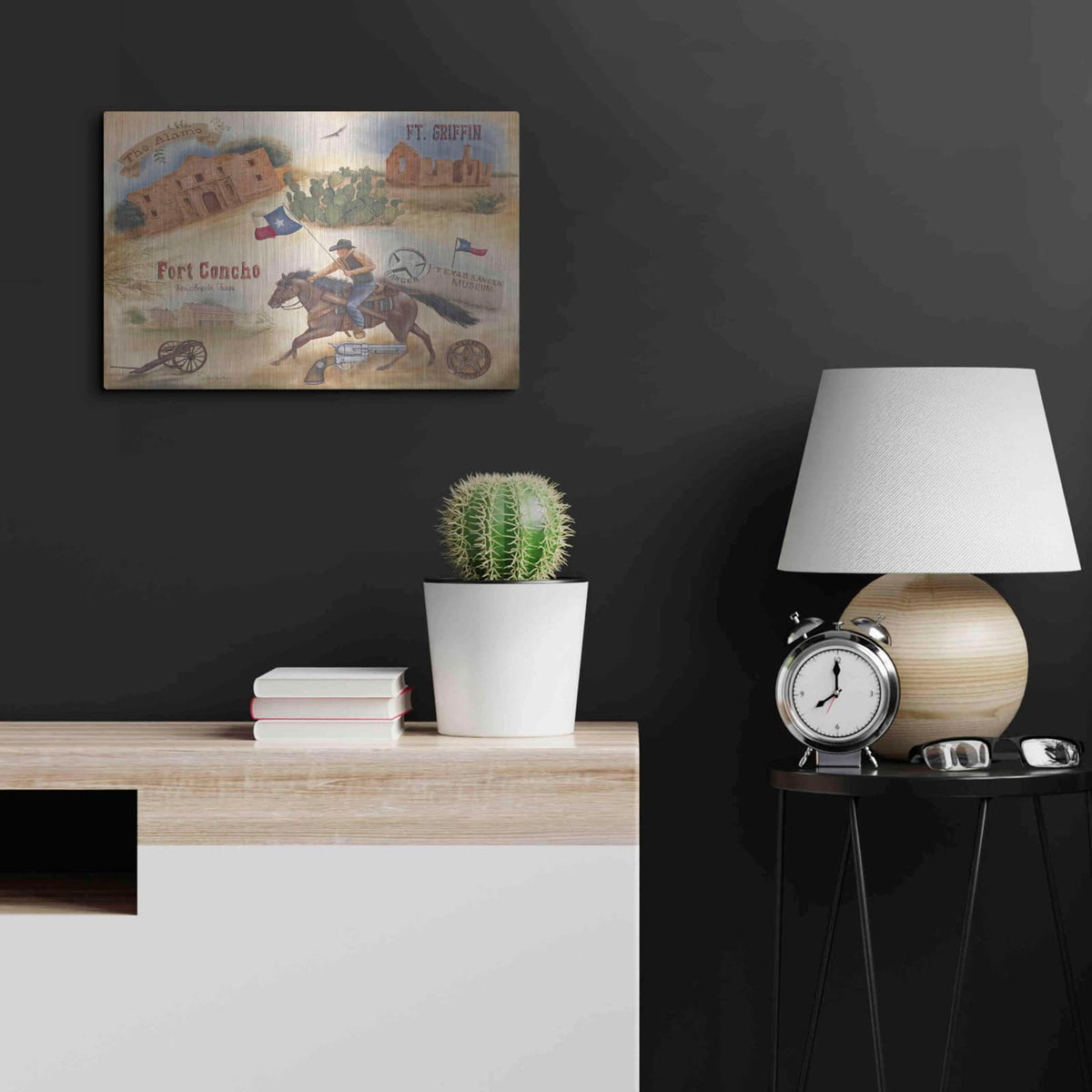'Texas Collision II' by Pam Britton – Metal Wall Art, 24x16 room view