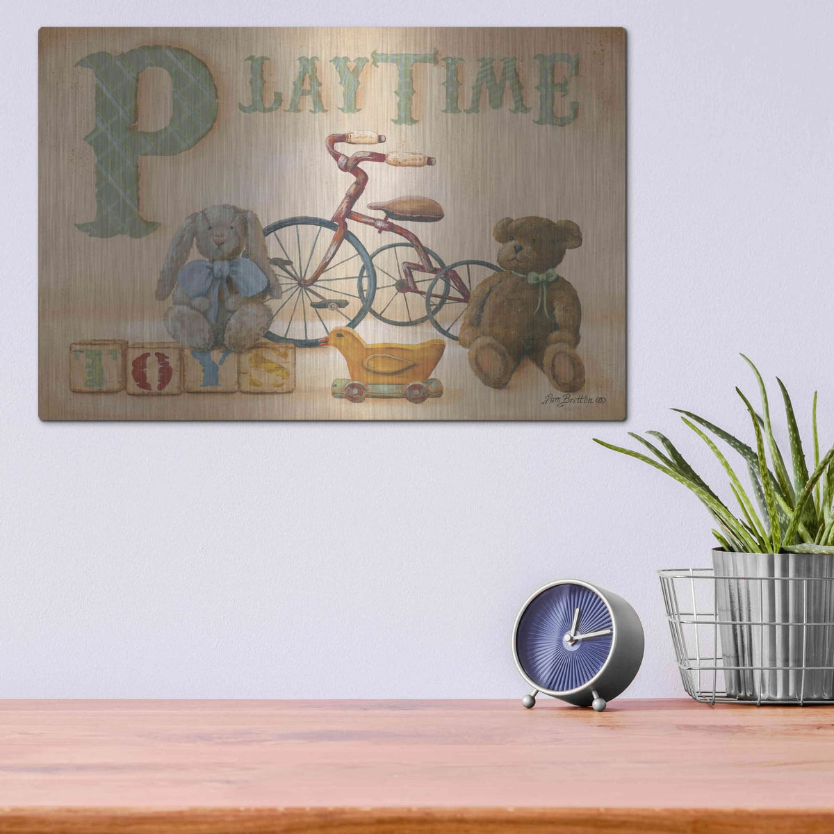 'Playtime' by Pam Britton – Metal Wall Art, 16x12 room view