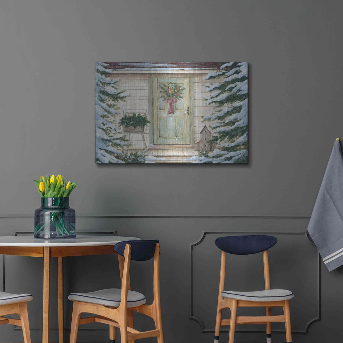 'Farmhouse Welcome' by Pam Britton – Metal Wall Art, 36x24 room view
