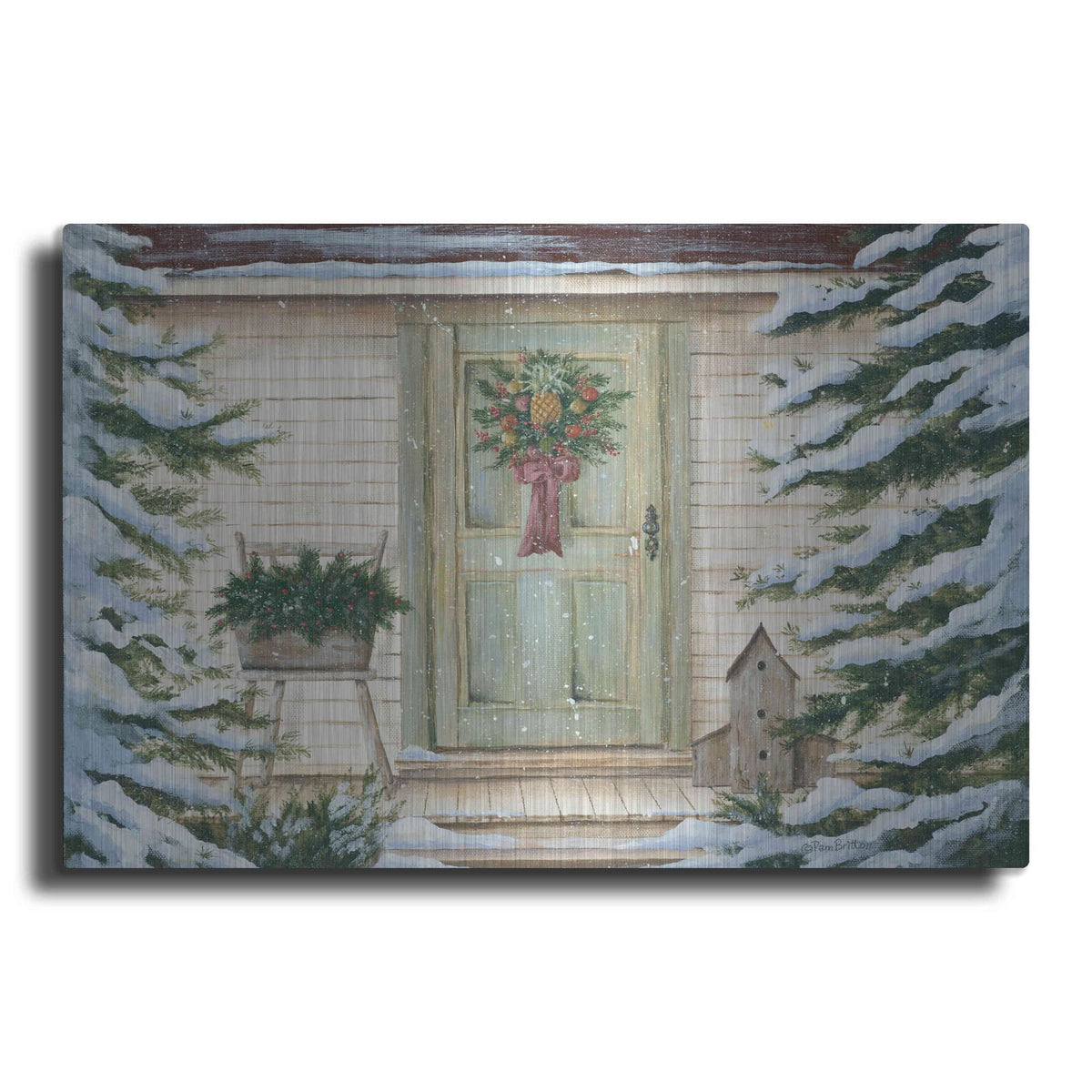 'Farmhouse Welcome' by Pam Britton – Metal Wall Art
