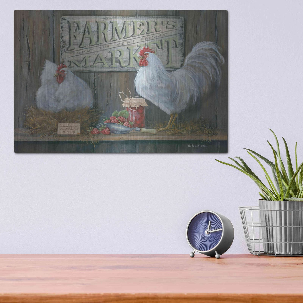 'Farmer's Market' by Pam Britton – Metal Wall Art, 16x12 room view