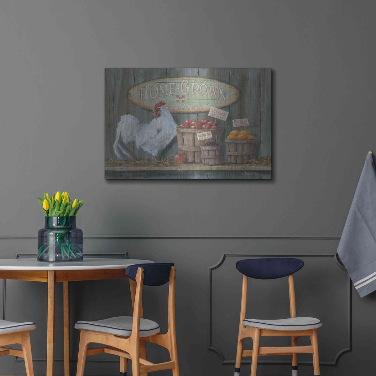 'Homegrown Goodness' by Pam Britton – Metal Wall Art, 36x24 room view