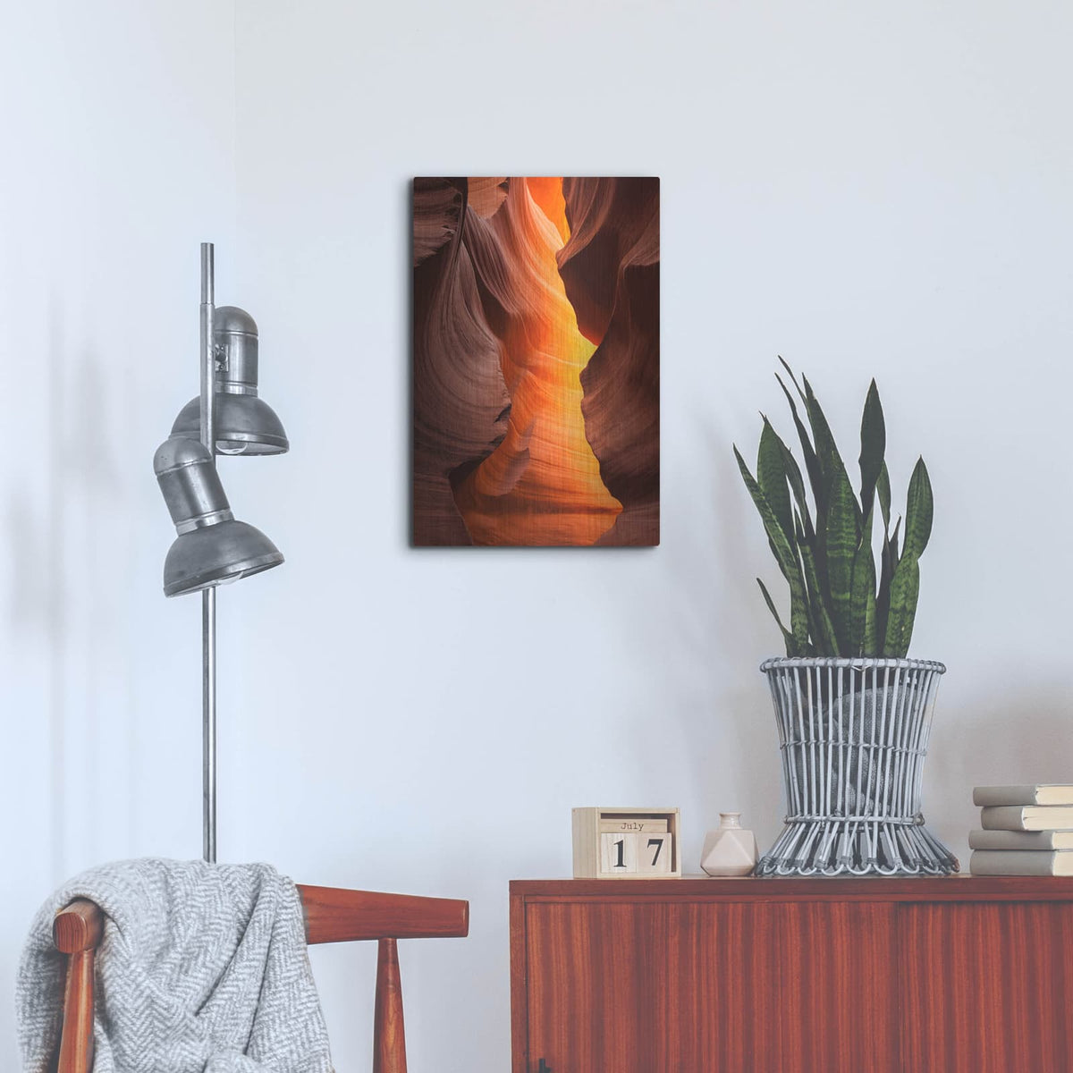 'The Burning' by Darren White – Metal Wall Art, 16x24 room view