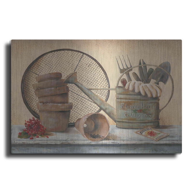 'Garden Shelf III' by Pam Britton – Metal Wall Art