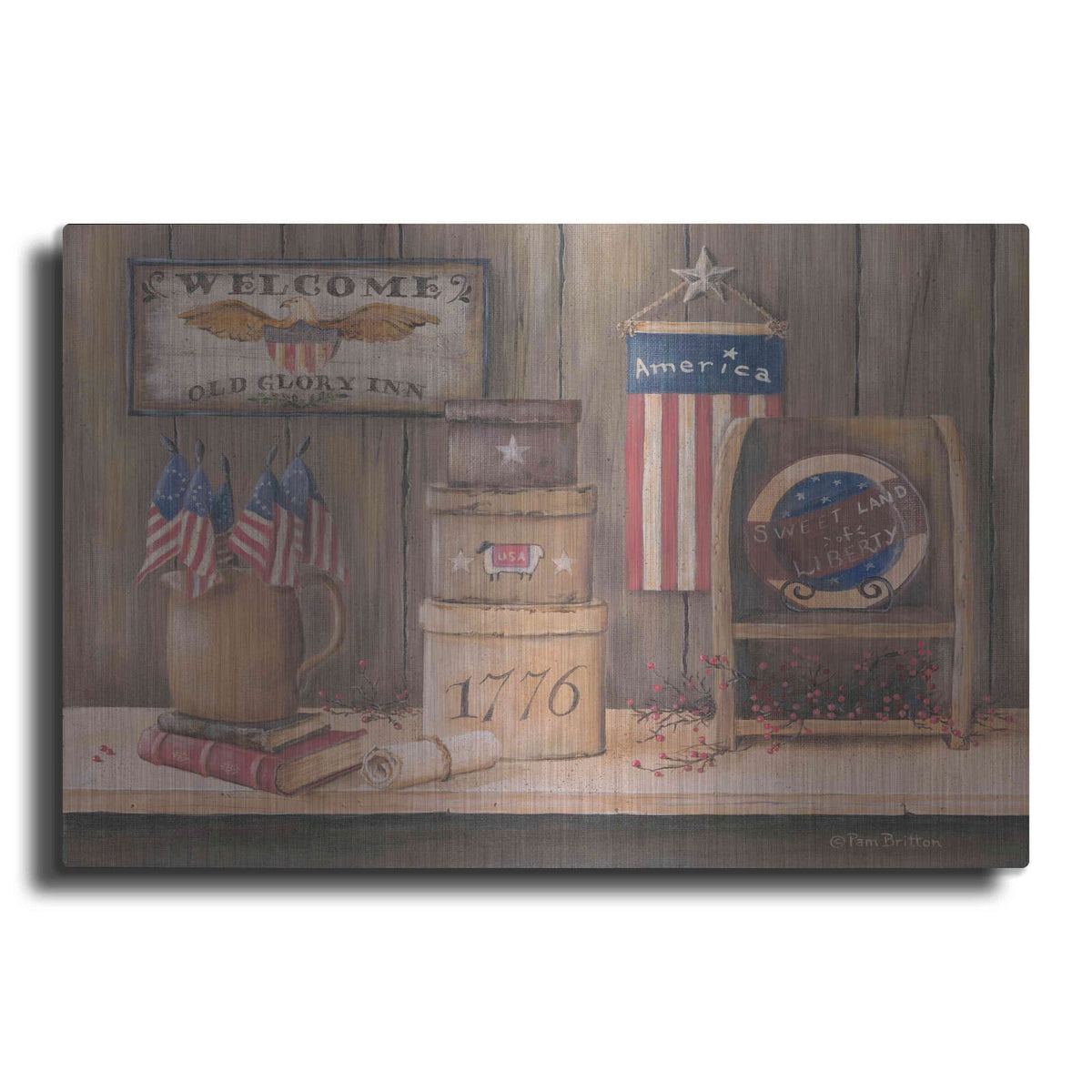 'Sweet Land of Liberty' by Pam Britton – Metal Wall Art
