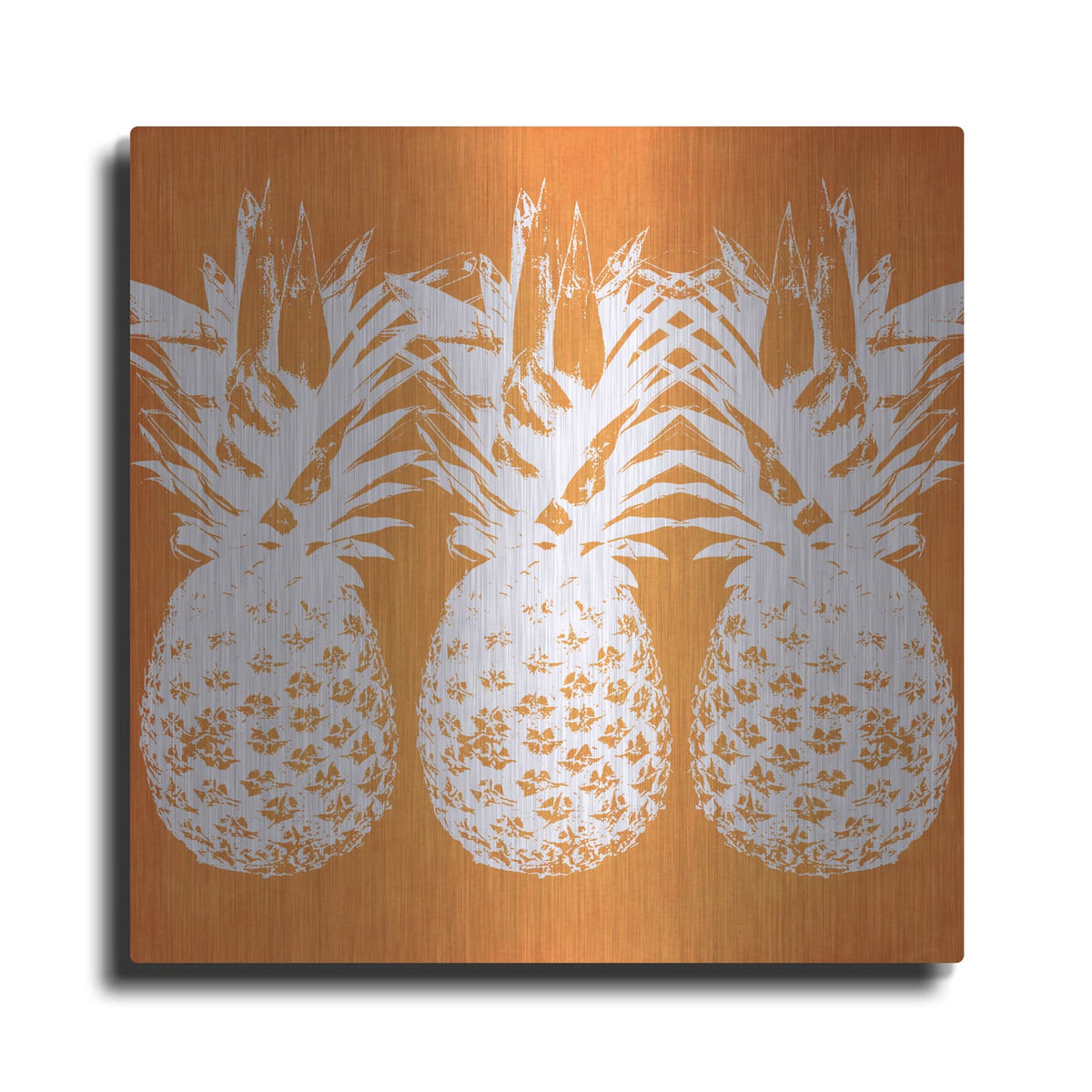 'Orange Pineapples' by Linda Woods – Metal Wall Art