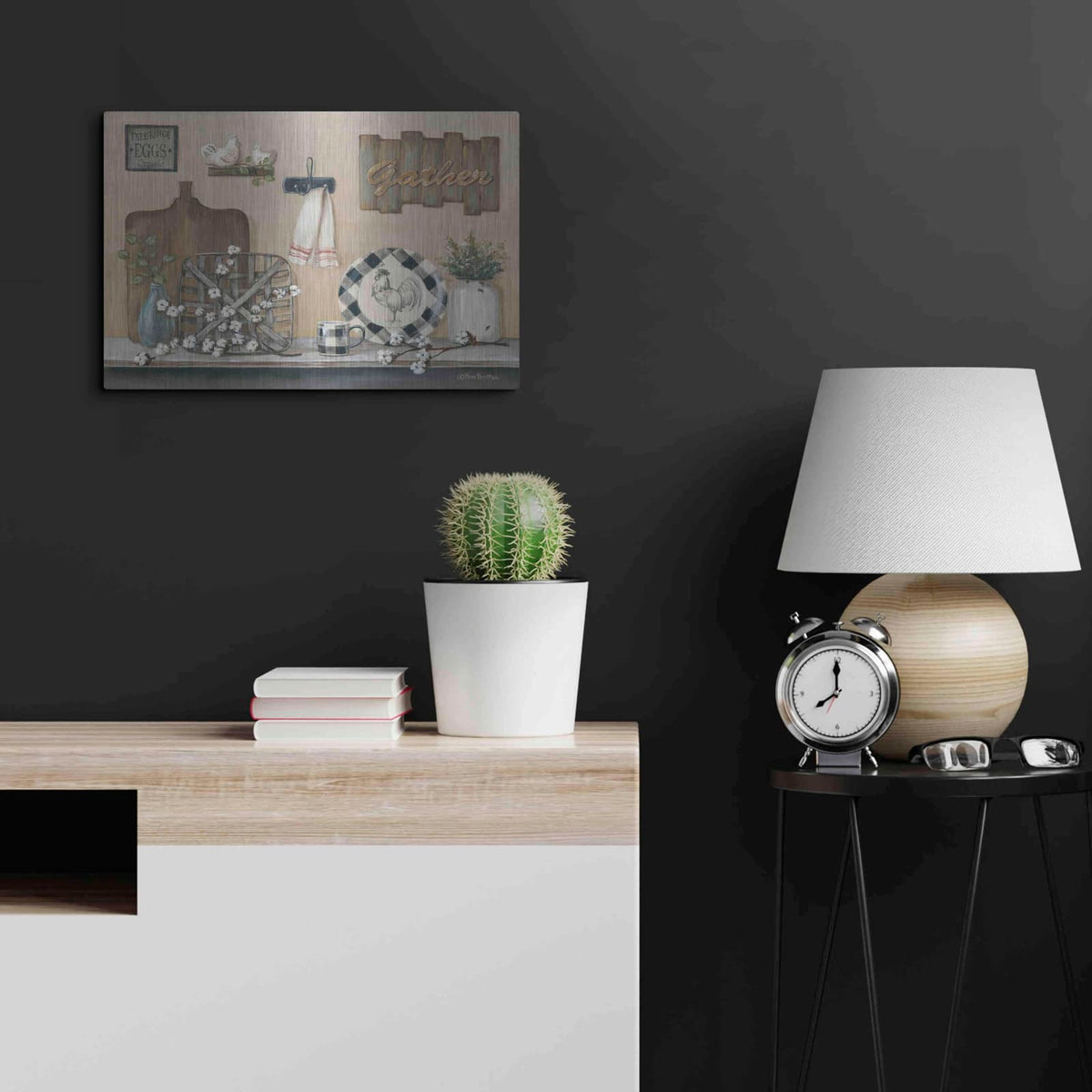 'Farmhouse Kitchen' by Pam Britton – Metal Wall Art, 24x16 room view