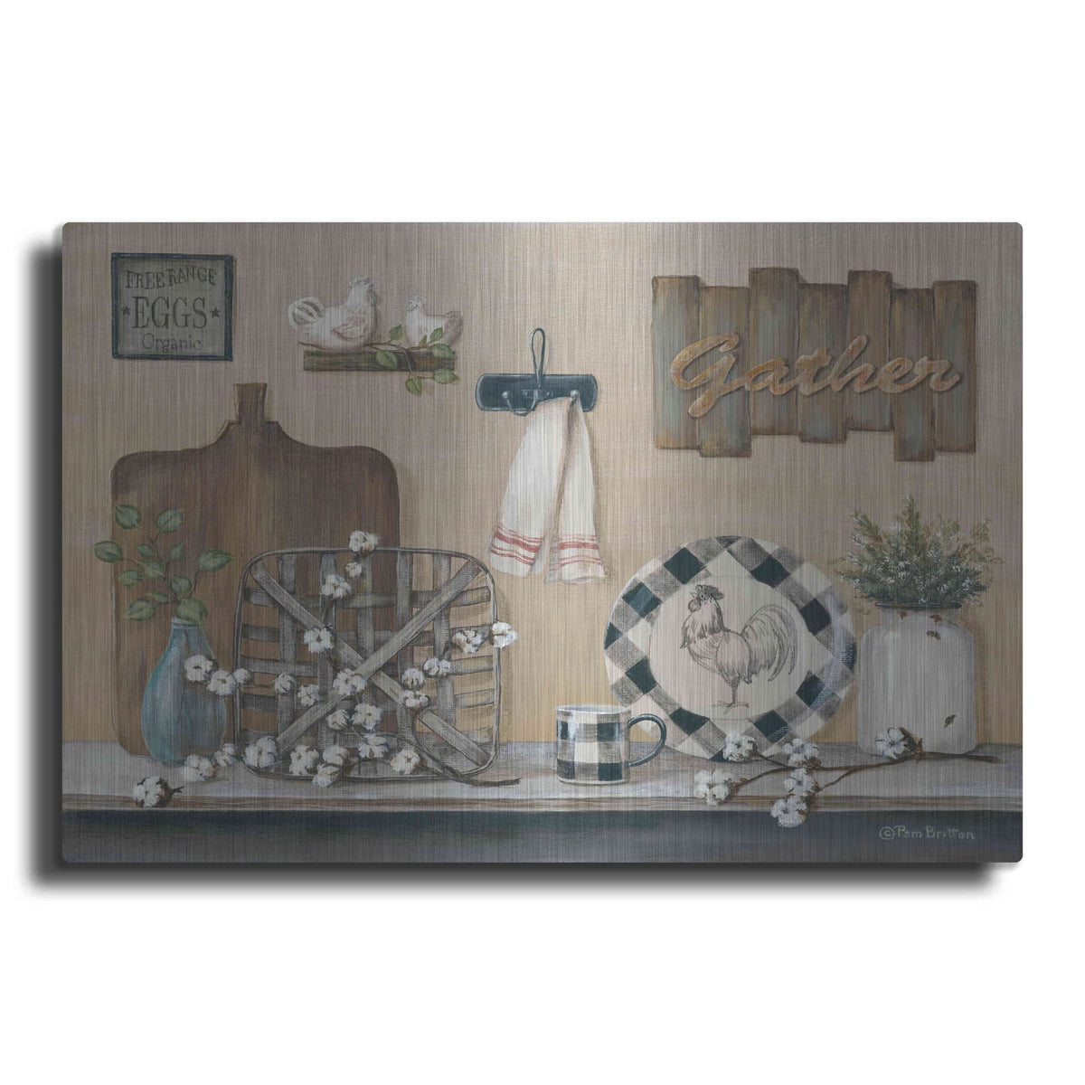 'Farmhouse Kitchen' by Pam Britton – Metal Wall Art