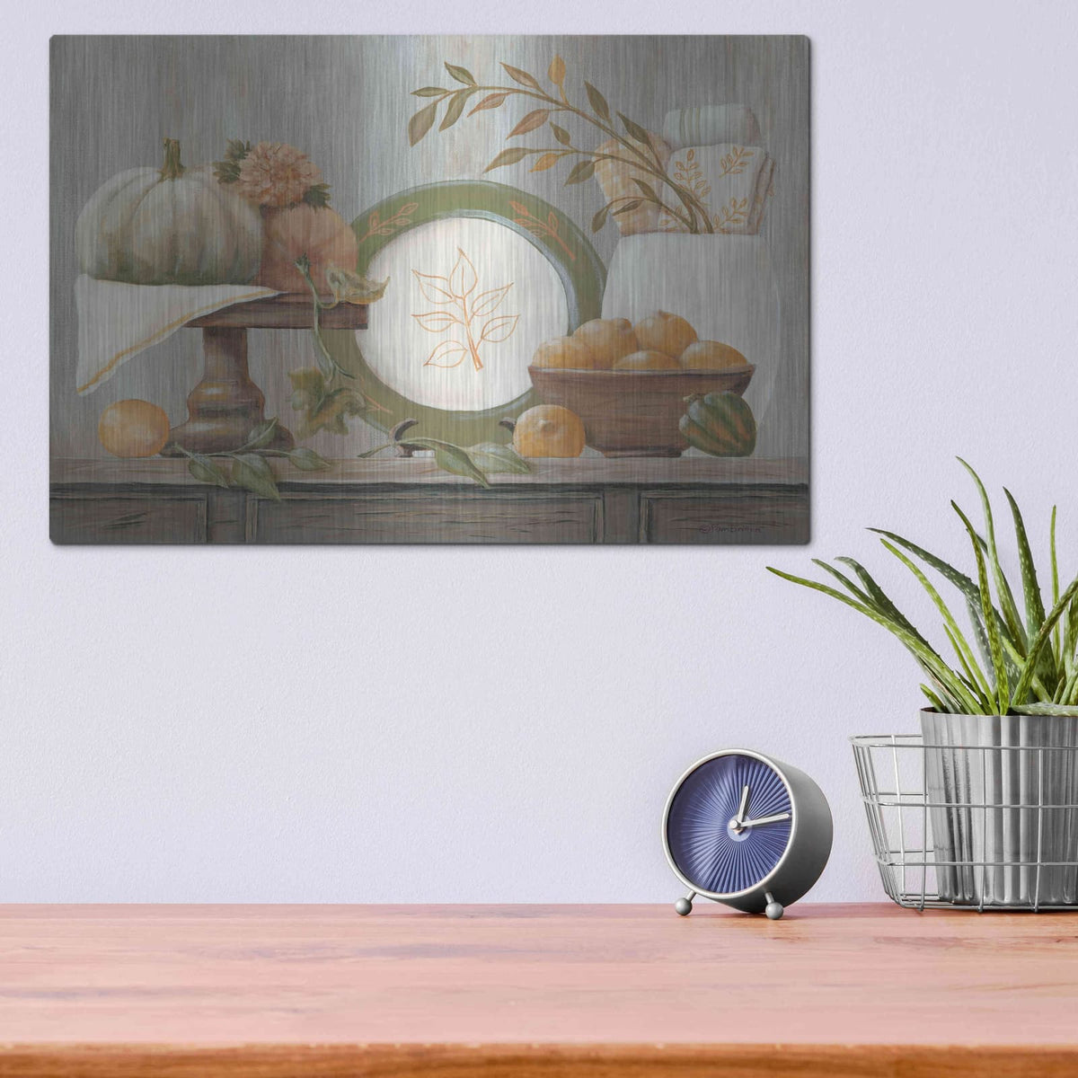 'A Harvest Kitchen' by Pam Britton – Metal Wall Art, 16x12 room view