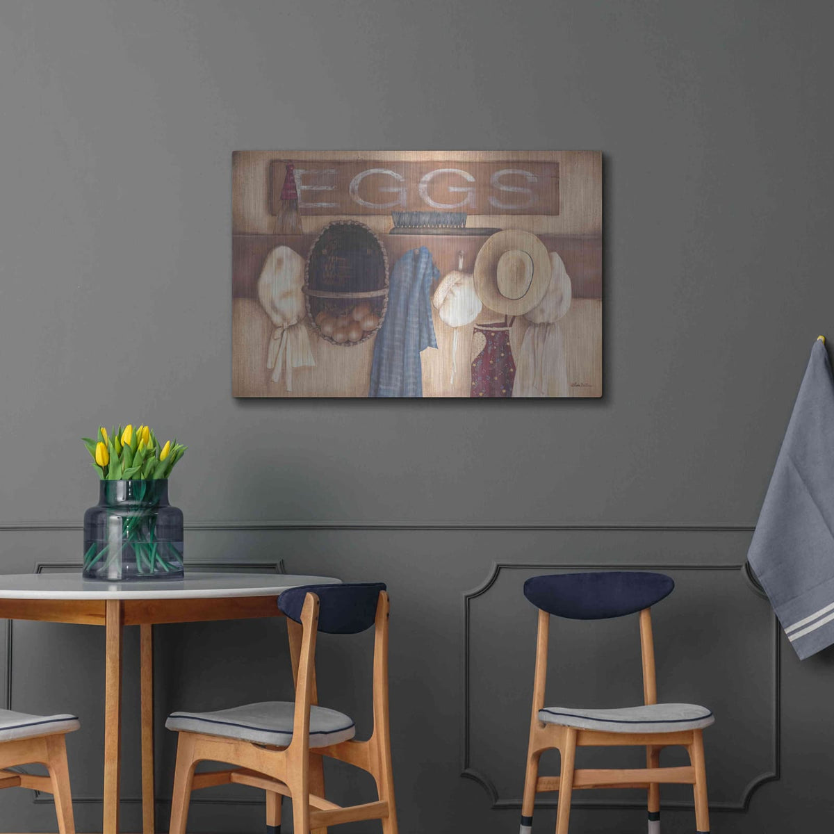 'Eggs' by Pam Britton – Metal Wall Art, 36x24 room view