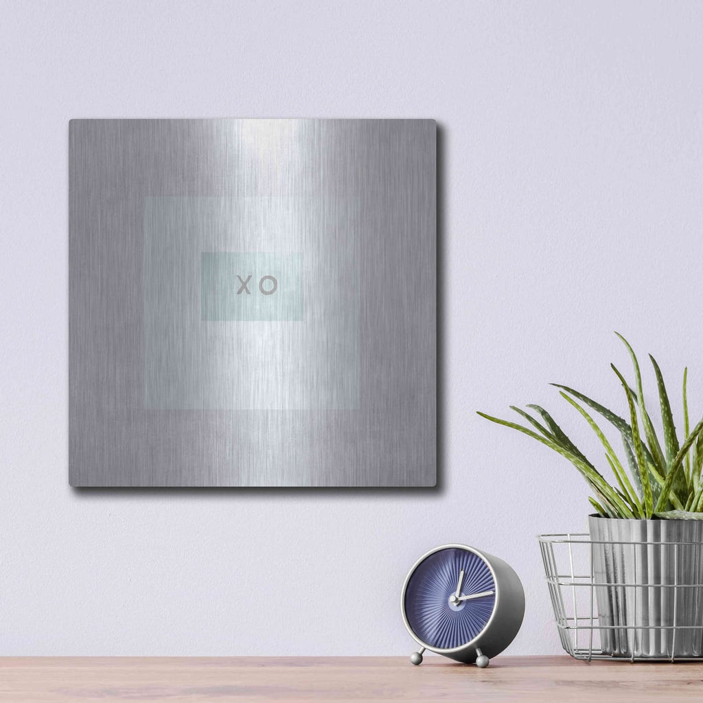 'XO Box' by Linda Woods – Metal Wall Art, 12x12 room view