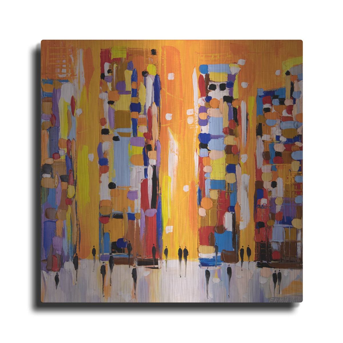 'Orange Sunset' by Ekaterina Ermilkina – Metal Wall Art