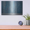 'Blue Rain' by Ekaterina Ermilkina – Metal Wall Art, 16x12 room view