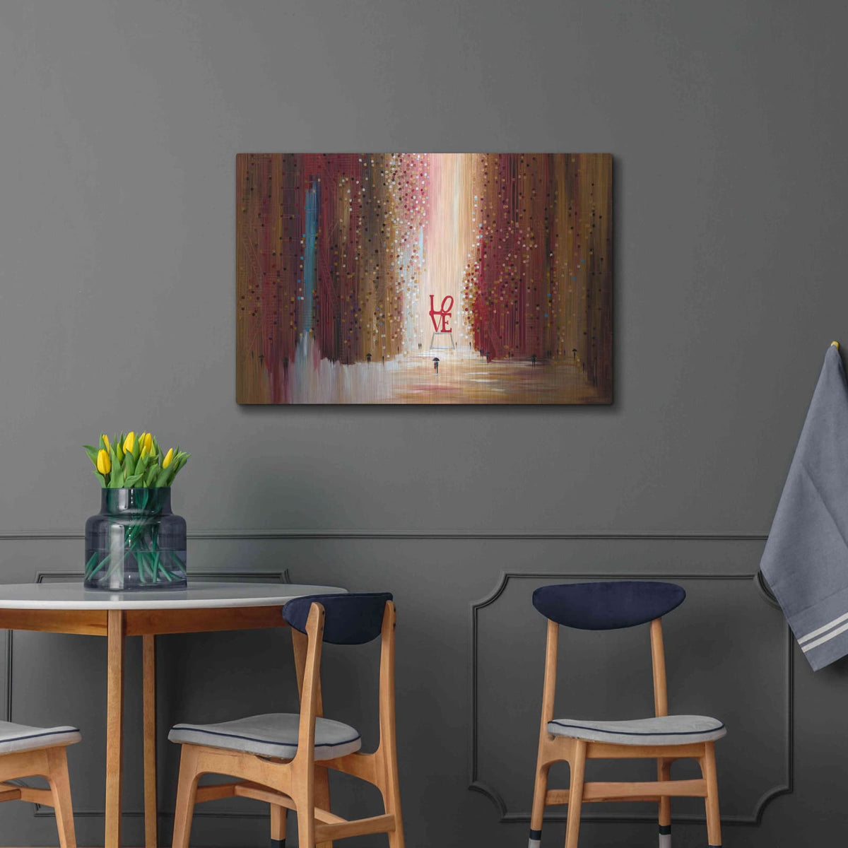 'Love' by Ekaterina Ermilkina – Metal Wall Art, 36x24 room view