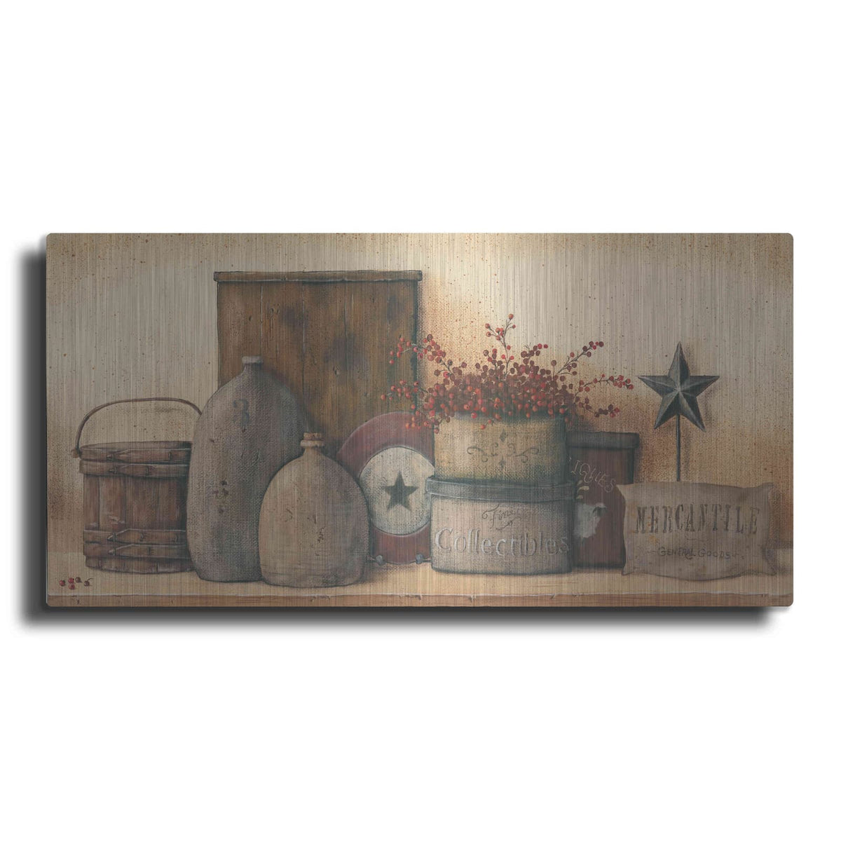 'Antique Treasures I' by Pam Britton – Metal Wall Art